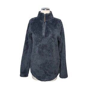 Charles River Apparel Women Medium Gray Pullover Fleece 1/4 Zip